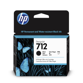 HP 712 Atramentová náplň čierna (80ml); 3ED71A