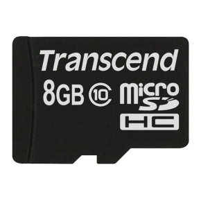 Karta TRANSCEND MicroSDHC Class 10 8GB, bez adaptéra Karta TRANSCEND MicroSDHC Class 10 8GB, bez adaptéra