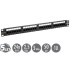 19" patch panel Solarix 24 x RJ45 CAT5E UTP 150 MHz čierny 1U SX24-5E-UTP-BK