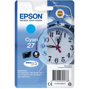 Epson Singlepack Cyan 27 DURABrite Ultra Ink Epson Singlepack Cyan 27 DURABrite Ultra Ink