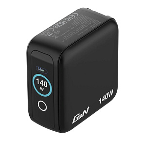 VERBATIM Mini GaN Nabíječka s displejem 140W, 3xUSB-C, 1xUSB-A, černá