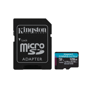 Kingston Canvas Go Plus A2/Micro SDXC/128GB/UHS-I U3/Class 10/+ Adaptér