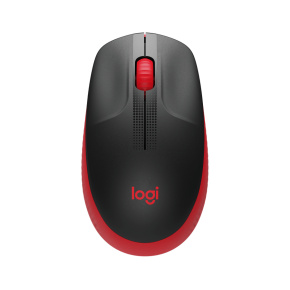 Logitech M190/Kancelárska/Optická/1 000 DPI/Bezdrôtová USB/Čierna-červená Logitech M190/Kancelárska/Optická/1 000 DPI/Bezdrôtová USB/Čierna-červená