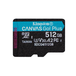 Kingston Canvas Go Plus A2/Micro SDXC/512GB/UHS-I U3 / Class 10 Kingston Canvas Go Plus A2/Micro SDXC/512GB/UHS-I U3 / Class 10
