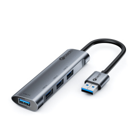 HUB USB C-tech UHB-U3-AL, 4x USB 3.2 Gen 1, hliníkové telo HUB USB C-tech UHB-U3-AL, 4x USB 3.2 Gen 1, hliníkové telo