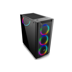 EVOLVEO Ptero Q1/Midi Tower/Transpar./Čierna