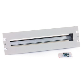 19" inštalačný panel s DIN lištou 3U sivá