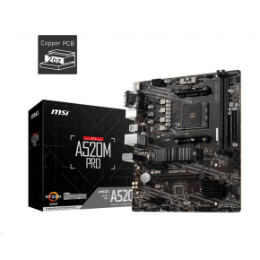 MSI MB Sc AM4 A520M PRO, AMD A520, VGA, 2xDDR4, mATX MSI MB Sc AM4 A520M PRO, AMD A520, VGA, 2xDDR4, mATX