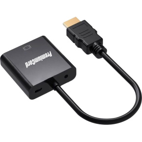 PremiumCord převodník HDMI na VGA se zvukem 3,5mm stereo jack, černá PremiumCord převodník HDMI na VGA se zvukem 3,5mm stereo jack, černá