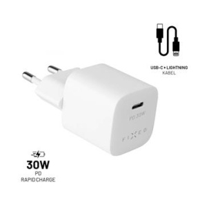 FIXED nab., USB-C, USB-C/Lightning, 1.2m, MFI, 30W