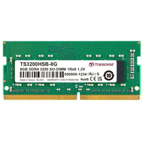 SODIMM DDR4 8GB 3200MHz TRANSCEND 1Rx8 1Gx8 CL22 1.2V