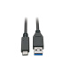 Kábel USB-C/USB-A (Samec/Samec), USB 3.1 Gen 2 (10Gb/s), USB-IF, kompatibilný Thunderbolt 3, 0.9m