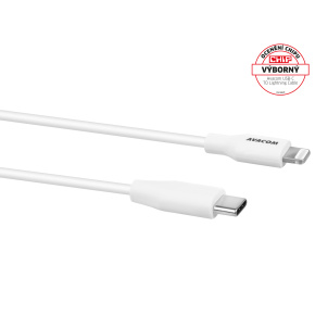 AVACOM MFIC-120W kábel USB-C - Lightning, MFi certifikácia, 120cm, biela AVACOM MFIC-120W kábel USB-C - Lightning, MFi certifikácia, 120cm, biela