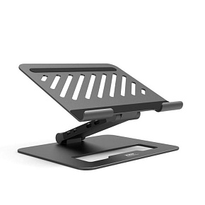 PORT CONNECT Dokovacia stanica USB-C, 3x4K s nastaviteľným držiakom notebooku, čierna