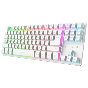 Trust GXT831 Thado TKL/Bezdrôtové USB/US/Biela