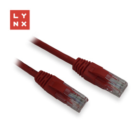LYNX UTP patch kabel Cat5e, PVC, CCA, 15m, červený LYNX UTP patch kabel Cat5e, PVC, CCA, 15m, červený