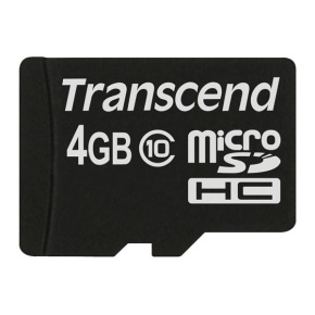 Karta TRANSCEND MicroSDHC 4 GB triedy 10, bez adaptéra Karta TRANSCEND MicroSDHC 4 GB triedy 10, bez adaptéra