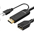 Adaptér HDMI PremiumCord 2.0 na DisplayPort 1.2 rozlíšenia 4K@60Hz 25cm