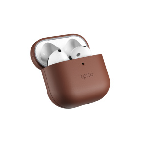 Epico kožené púzdro pre AirPods 4/4 s ANC - hnedá