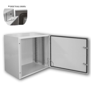 Datacom 19"vonkajší rozvádzač 12U/600x400 IP65 sivý