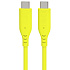 PremiumCord silikónový USB-C 60W, žltý, 1.5m