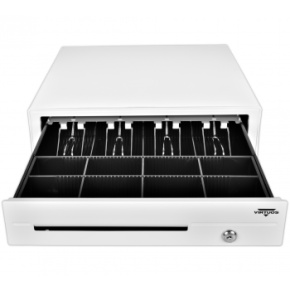 Pokladničná zásuvka C420D - s káblom, 9-24V, biela Pokladničná zásuvka C420D - s káblom, 9-24V, biela