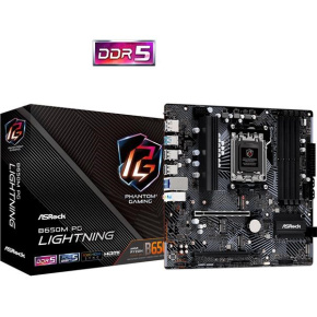 ASRock MB Sc AM5 B650M PG LIGHTNING, AMD B650, 4xDDR5, 1xDP, 1xHDMI, mATX ASRock MB Sc AM5 B650M PG LIGHTNING, AMD B650, 4xDDR5, 1xDP, 1xHDMI, mATX