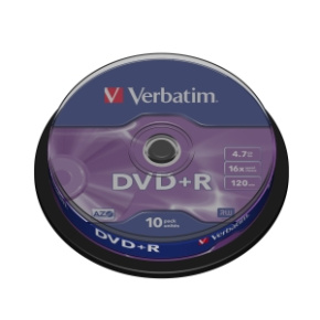 VERBATIM DVD+R(10-Pack)Spindl/MattSlvr/16x/4.7GB VERBATIM DVD+R(10-Pack)Spindl/MattSlvr/16x/4.7GB