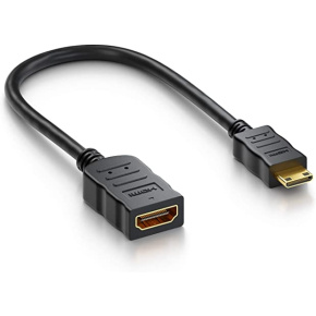 PromiumCord Flexi adaptér HDMI Typ A samica - mini HDMI Typ C samec pre ohybné zapojenie