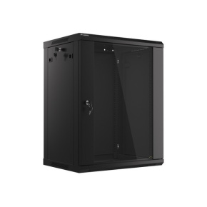 Nástenný rack 19'' 15U 600X450mm čierny flat pack