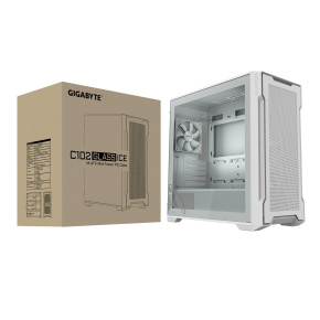 GIGABYTE C102 GLASS ICE/Midi Tower/Transpar./Biela GIGABYTE C102 GLASS ICE/Midi Tower/Transpar./Biela