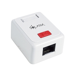 Zásuvka Solarix CAT5E UTP 1 x RJ45 na omietku biela Zásuvka Solarix CAT5E UTP 1 x RJ45 na omietku biela