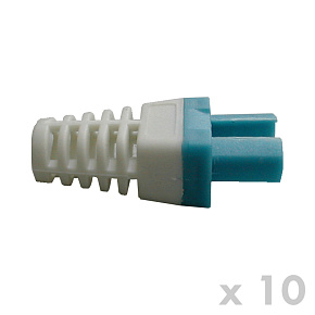 DATACOM Manžetka pre konektor RJ 45 modrá/biela 10 ks DATACOM Manžetka pre konektor RJ 45 modrá/biela 10 ks