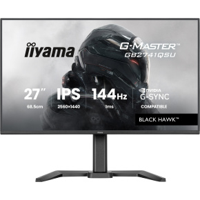 iiyama G-Master/GB2741QSU-B1/27"/IPS/QHD/144Hz/1ms/Čierna/3R