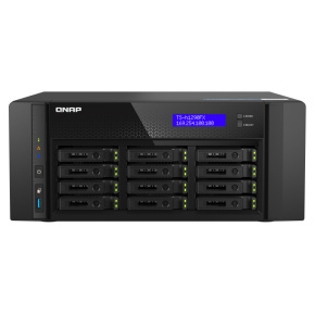 QNAP TS-h1290FX-7232P-64G (AMD EPYC, 64GB ECC RAM, 12x 2,5" U.2, 2x M.2 NVMe, 2x 2,5GbE, 2x 25GbE)