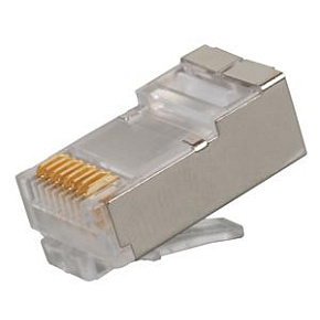 Konektor RJ45 CAT6 STP 8p8c na drôt, 100ks