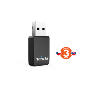Tenda U9 WiFi AC650 USB adaptér, 633 Mb/s (433 + 200 Mb/s), 802.11 ac/a/b/g/n, OS Win XP/7/8/10/11