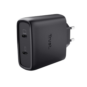 TRUST MAXO 65W 2P USB-C GAN CHARGER BLK TRUST MAXO 65W 2P USB-C GAN CHARGER BLK