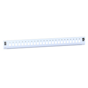 Čelo optickej vane 1U ALU 24 SC simplex strieborná Čelo optickej vane 1U ALU 24 SC simplex strieborná