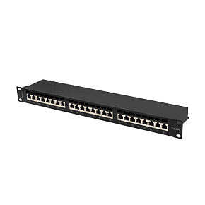 LANBERG PATCH PANEL 24 PORTOV 1U 19" CAT.6A FTP TIENE ČIERNY