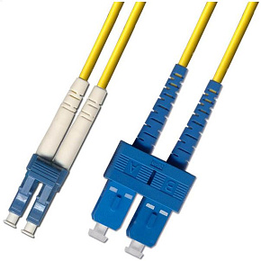 Optický patchkábel duplexný, LC/UPC-SC/UPC 9/125um SM, 8m, OS2