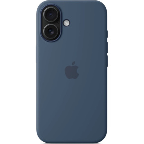 iPhone 16 Silicone Case with MS - Denim iPhone 16 Silicone Case with MS - Denim