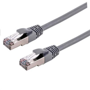 Kábel C-TECH patchcord Cat6a, S/FTP, sivý, 10m