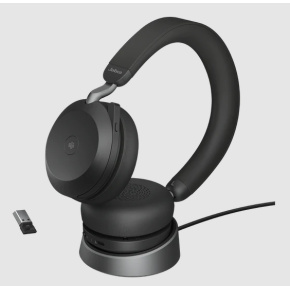 Jabra Evolve2 75/Stereo/ANC/USB-C/BT/Bezdrať/Stand/Béžová