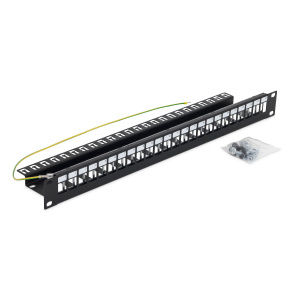 19" modulárny patch panel pre max.24 keystonov