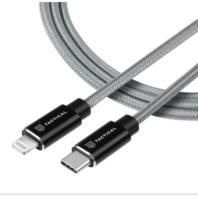 Tactical Fast Rope Aramid Cable USB-C/Lightning MFi 1m Grey Tactical Fast Rope Aramid Cable USB-C/Lightning MFi 1m Grey