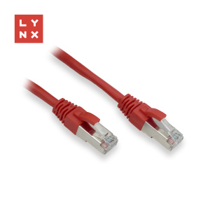 LYNX FTP patch kabel Cat5e PVC, CCA, 10m, červený