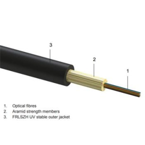 16vl. 9/125 DROP FTTx SM G.657A2 BLACK LSOH 16vl. 9/125 DROP FTTx SM G.657A2 BLACK LSOH