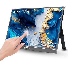Arzopa A1T Touch Portable Monitor 15.6" IPS Full HD 1080p Metal Housing Dotykový Přenosný monitor, šedý Arzopa A1T Touch Portable Monitor 15.6" IPS Full HD 1080p Metal Housing Dotykový Přenosný monitor, šedý