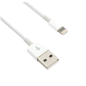 Kábel C-TECH USB 2.0 Nabíjací a synchronizačný kábel Lightning (IP5 a vyšší), 2 m, biely Kábel C-TECH USB 2.0 Nabíjací a synchronizačný kábel Lightning (IP5 a vyšší), 2 m, biely